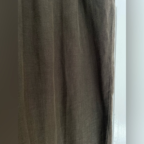 Black Crane tapered drop crotch linen pants - Picture 13 of 13